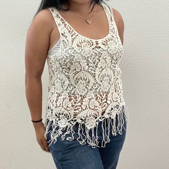 CHARLOTTE RUSSE - Crocheted Top Cover - Picture 3 of 5